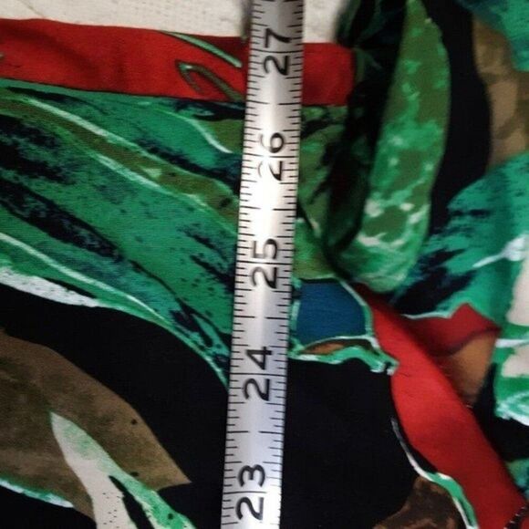 Vintage Erin London Women's 2X Tropical Flower Motif Cardigan Blazer - Picture 9 of 12